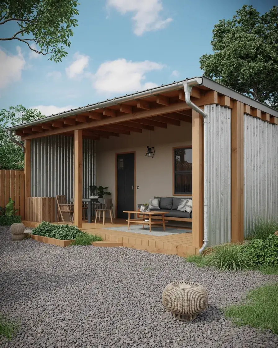 Inexpensive Corrugated Metal Fence 2