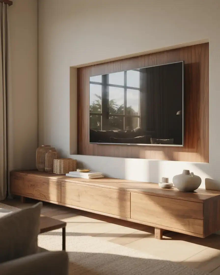 Japandi Minimal Media Wall 1