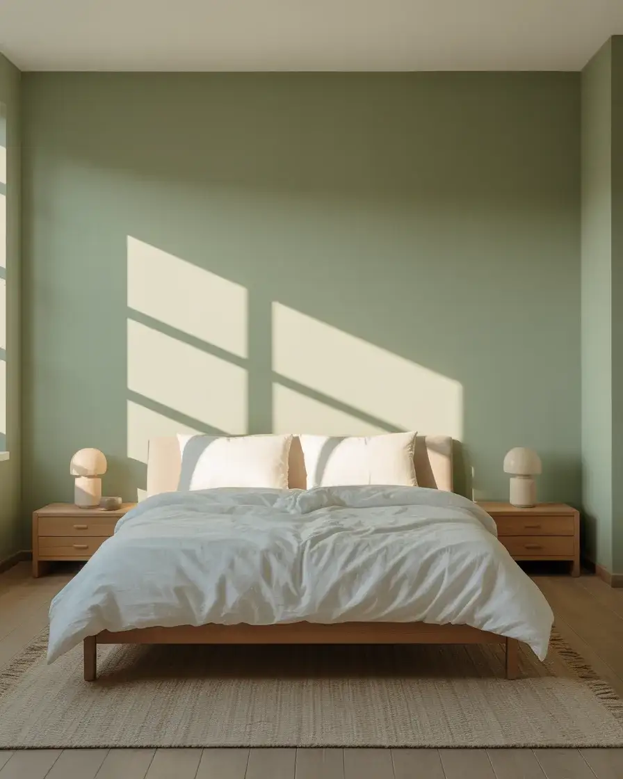 Light Green Minimal Bedroom 1
