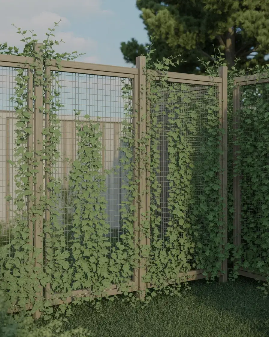 Living Green Fence with Climbing Plants 2