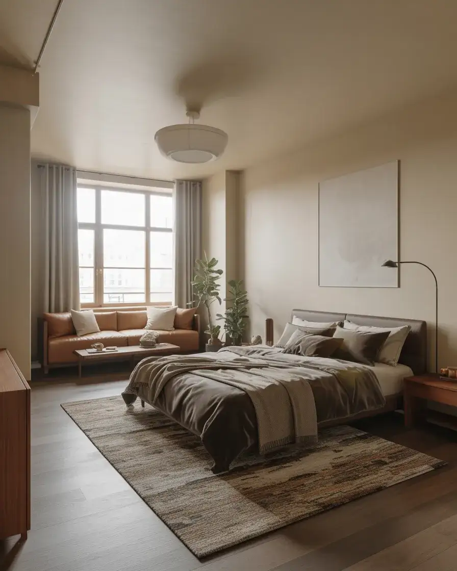 Masculine Loft Lounge Bedroom 1