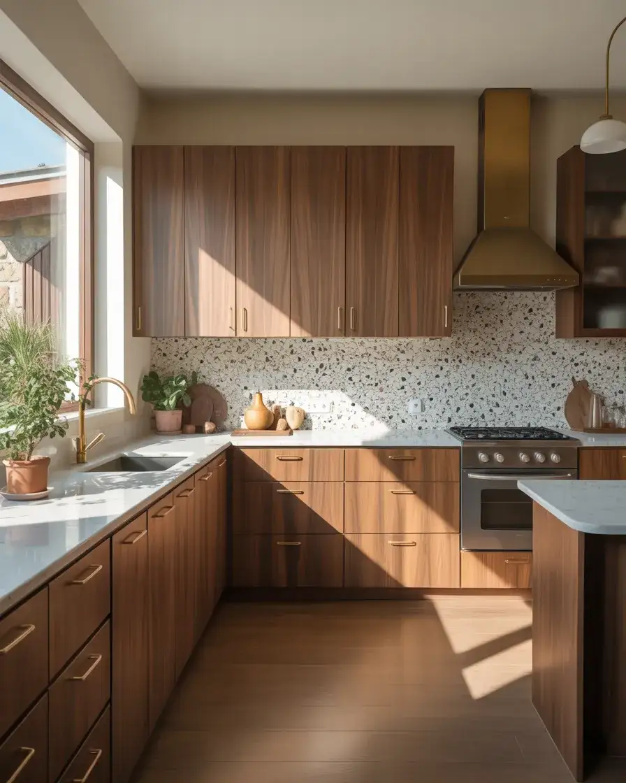 Mid Century Walnut Kitchens 1