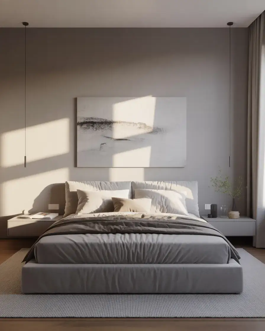 Minimal Clean Modern Bedroom 1