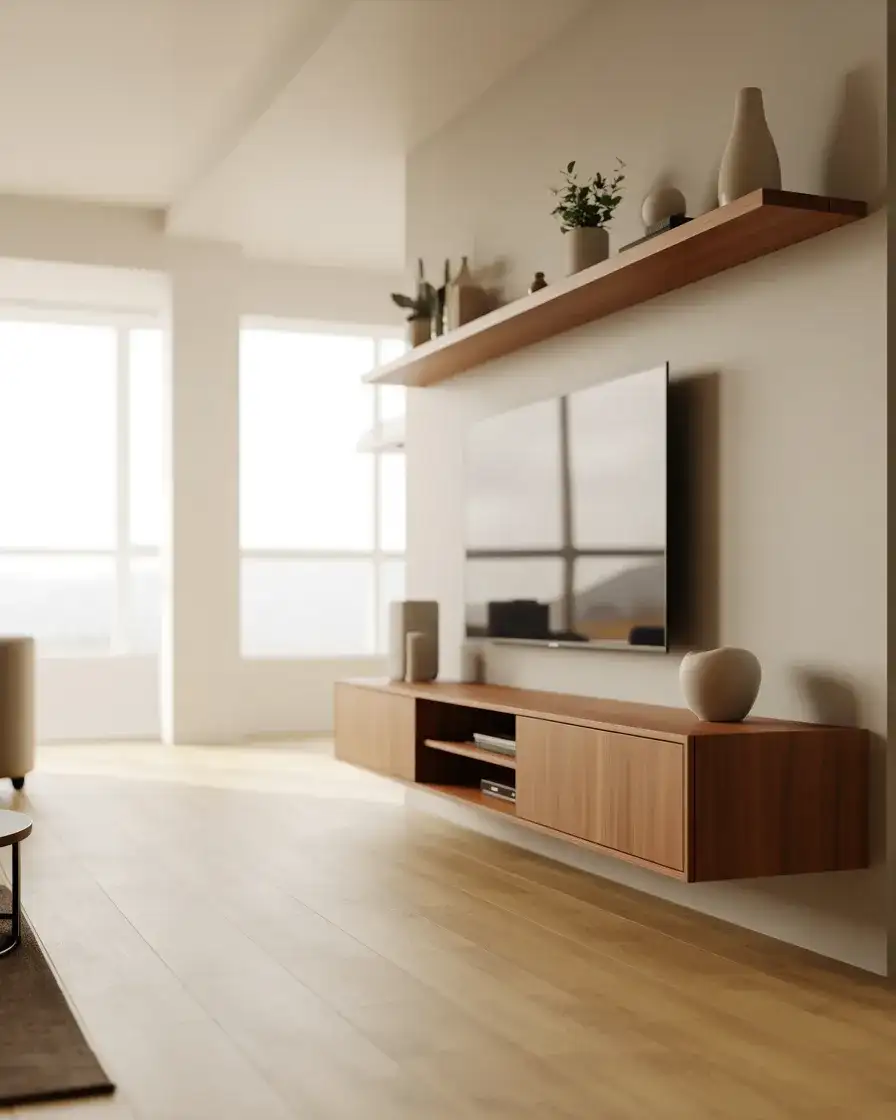 Minimal Floating TV Wall 1