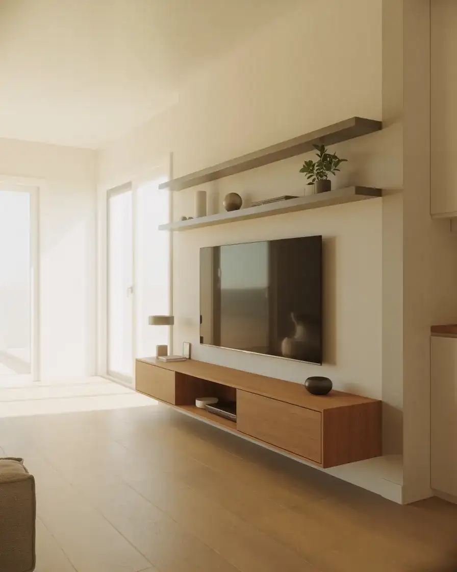 Minimal Floating TV Wall 2