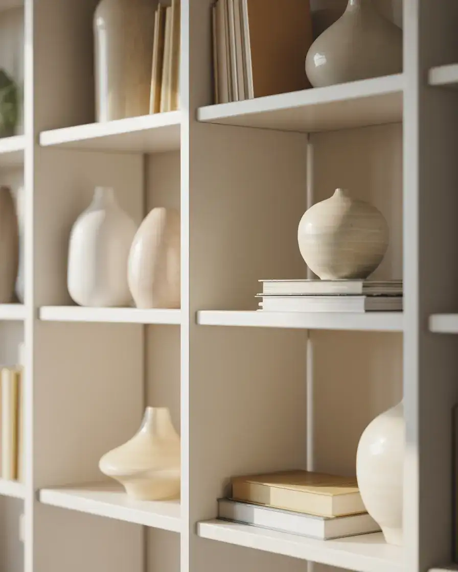 Minimalist Bookshelf With Sculptural Balance 1