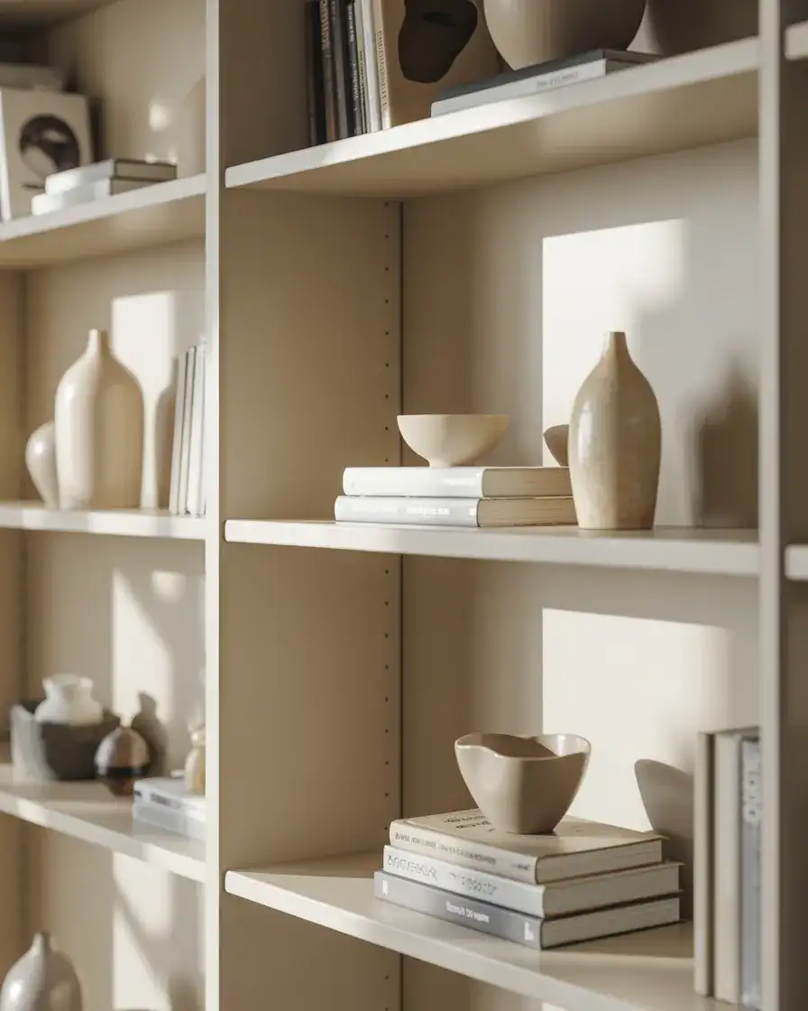 Minimalist Bookshelf With Sculptural Balance 2