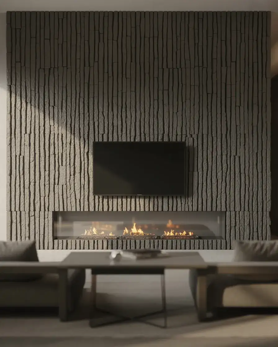 Modern Fireplace Feature Wall 2