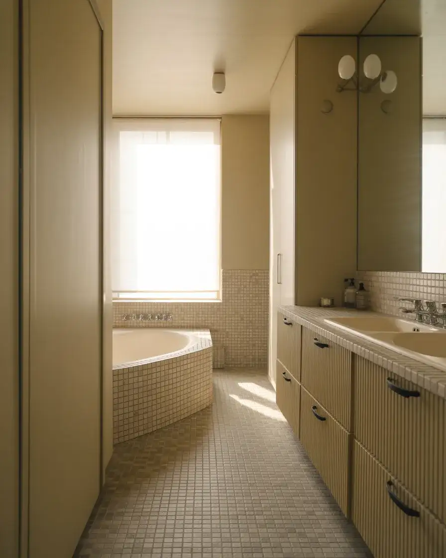 Modern Small Bathroom With Statement Lighting 2