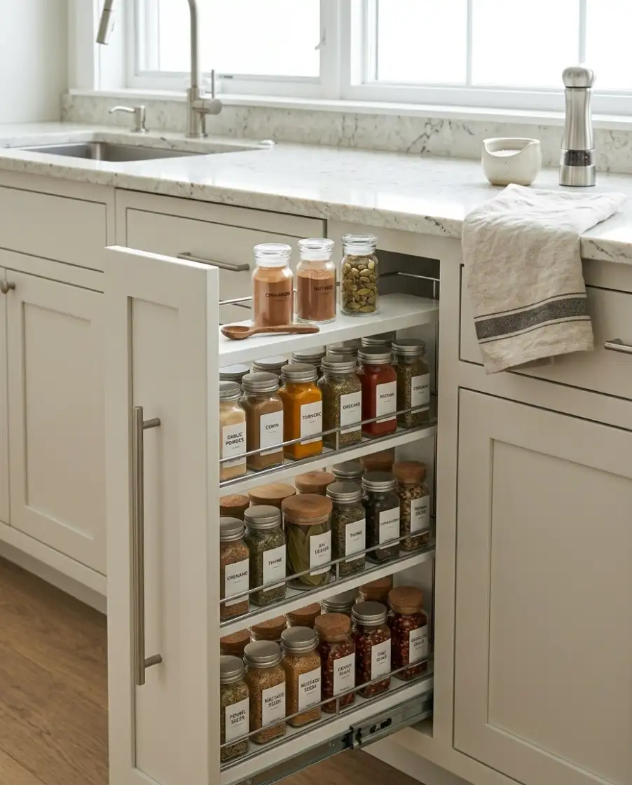 Modern Spice Pantry Pull-Out 1