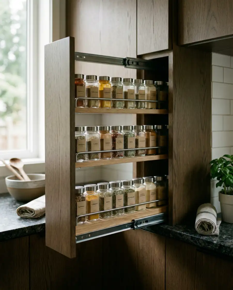 Modern Spice Pantry Pull-Out 2