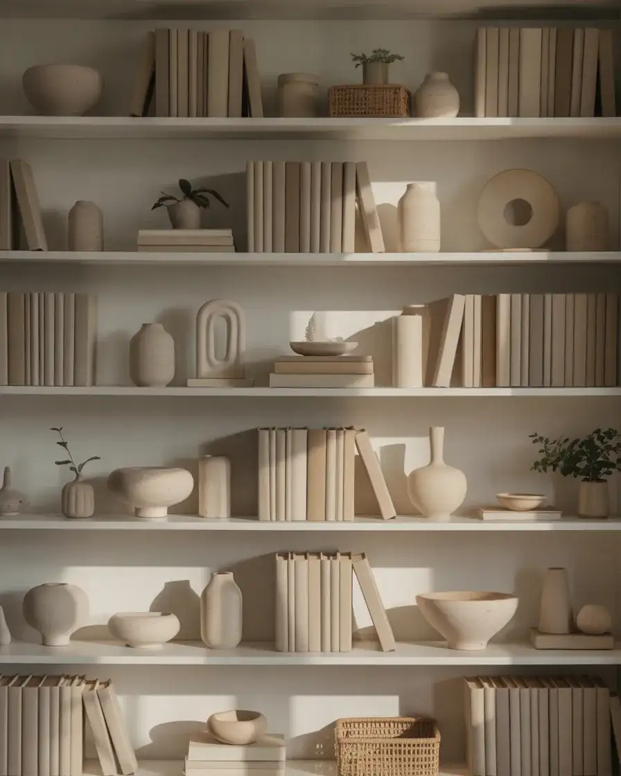 Monochrome Shelf Styling With Books 1