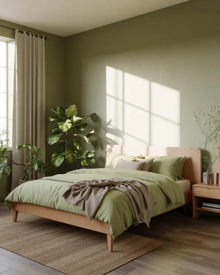 Moss Green Natural Bedroom 2
