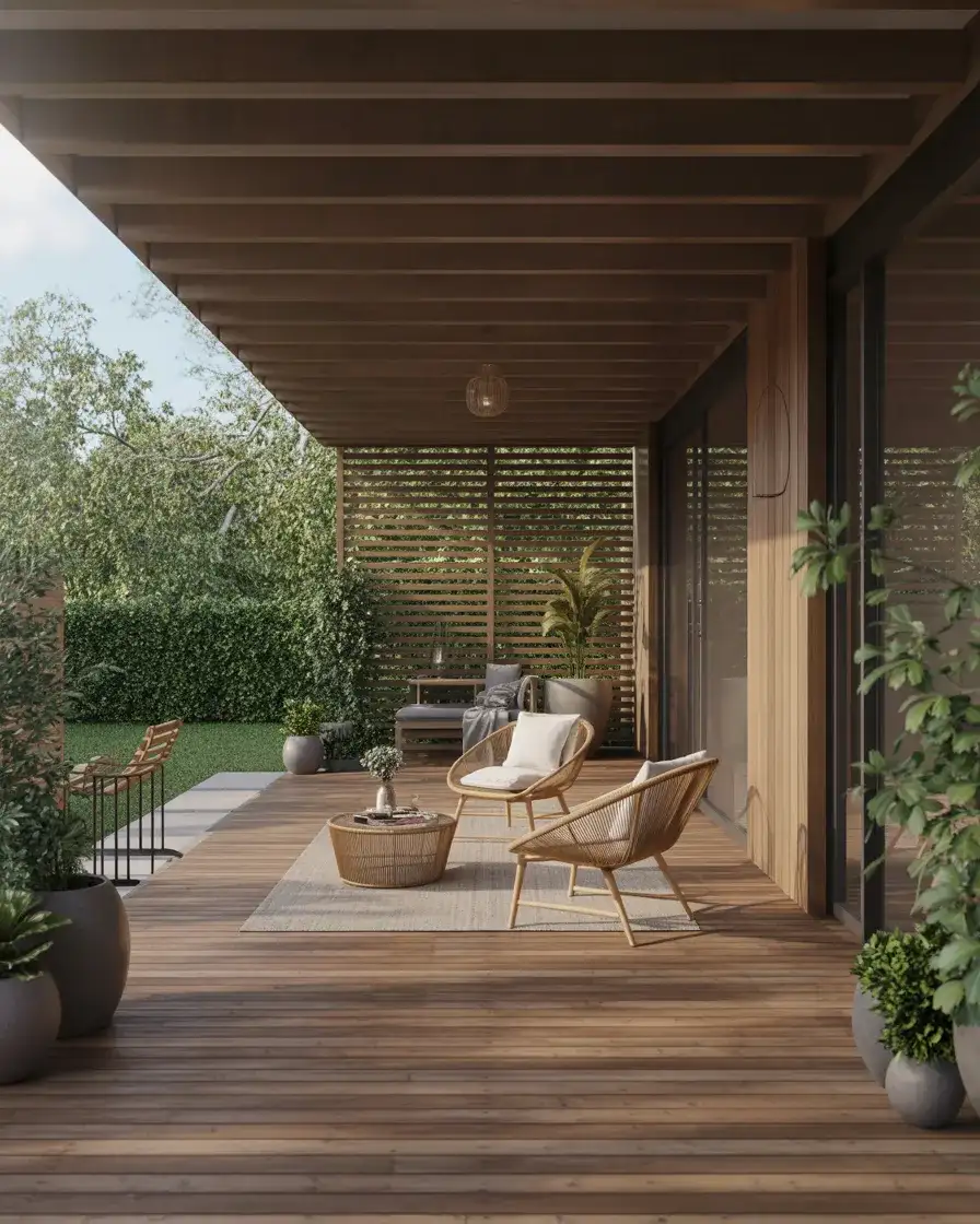 Natural Wood Deck Lounge 2