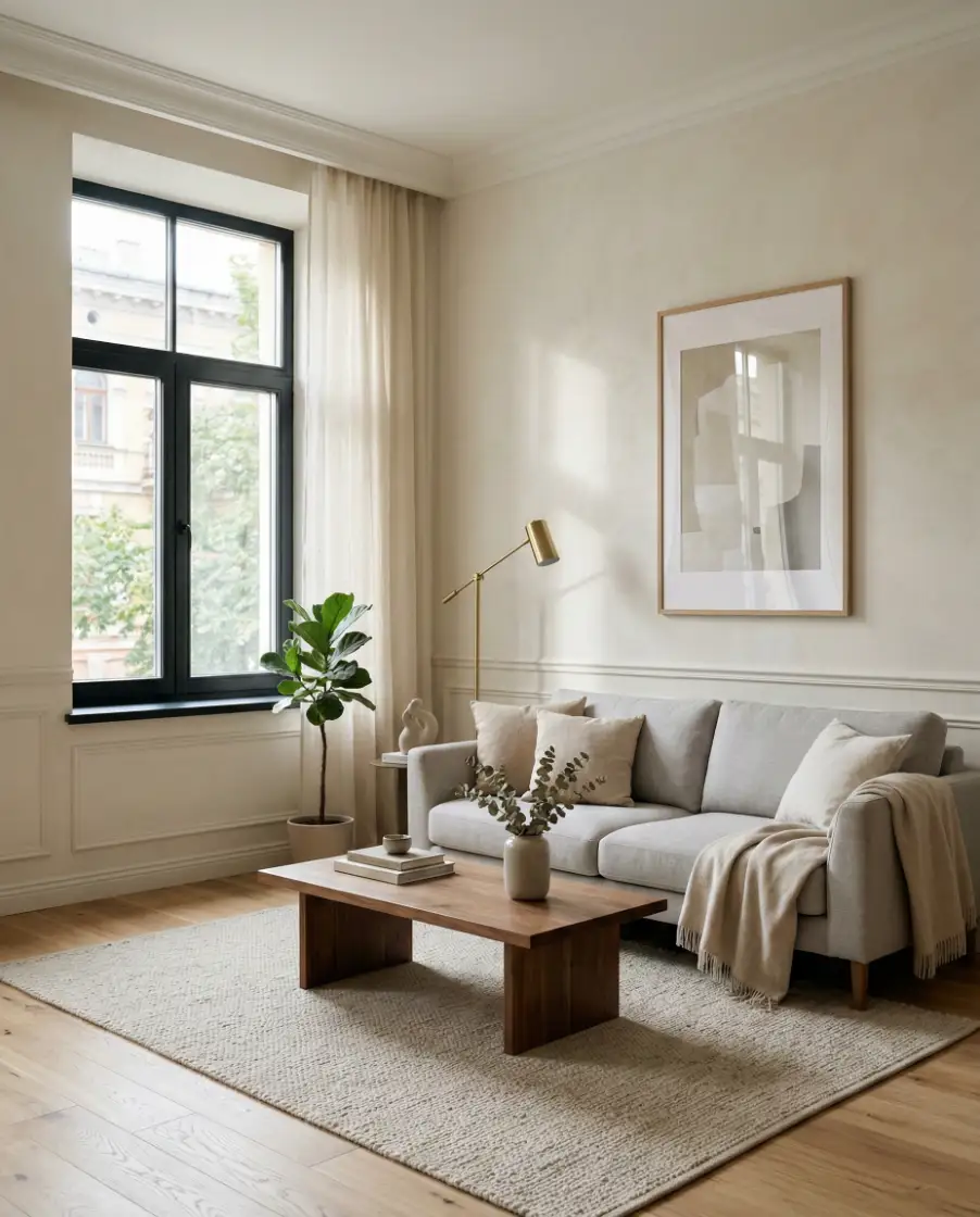 Neutral Grey Sofa Simplicity 1