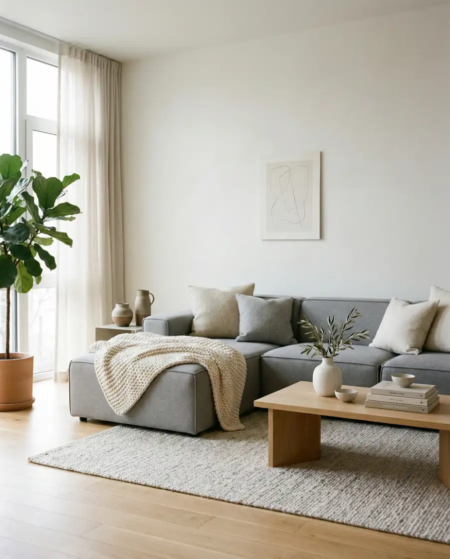 Neutral Grey Sofa Simplicity 2