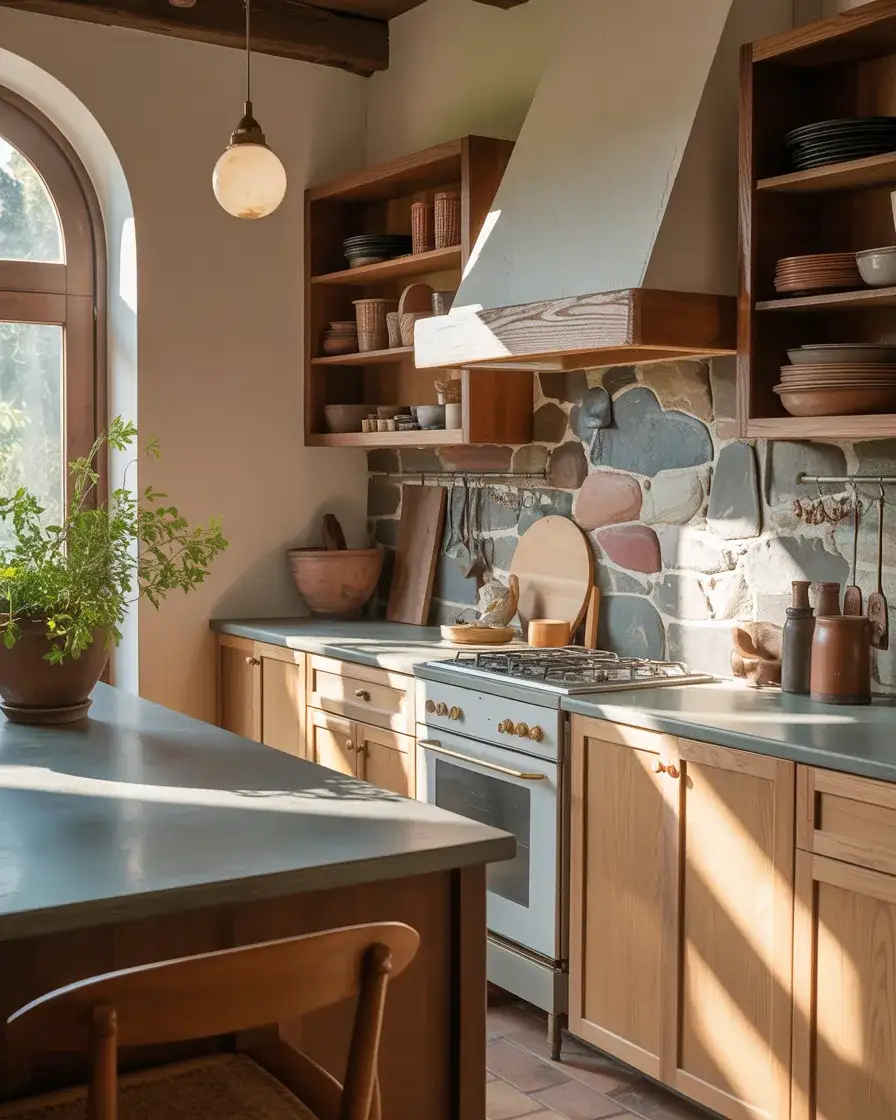 Organic Stone and Wood Kitchens 1
