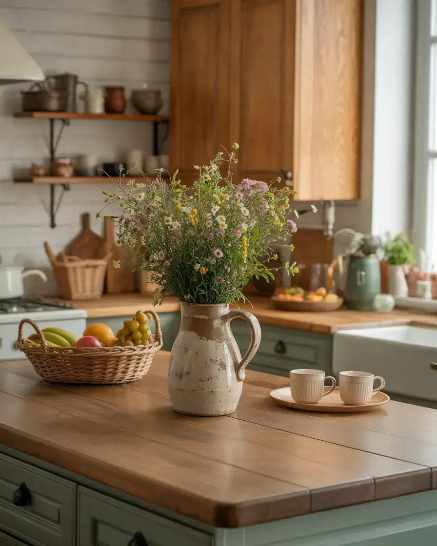 Rustic Farmhouse Centerpiece Island 1