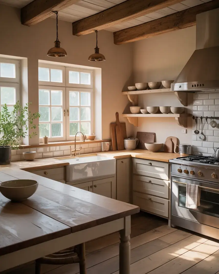 Rustic Kitchens Featuring Butcher Block Countertops 1