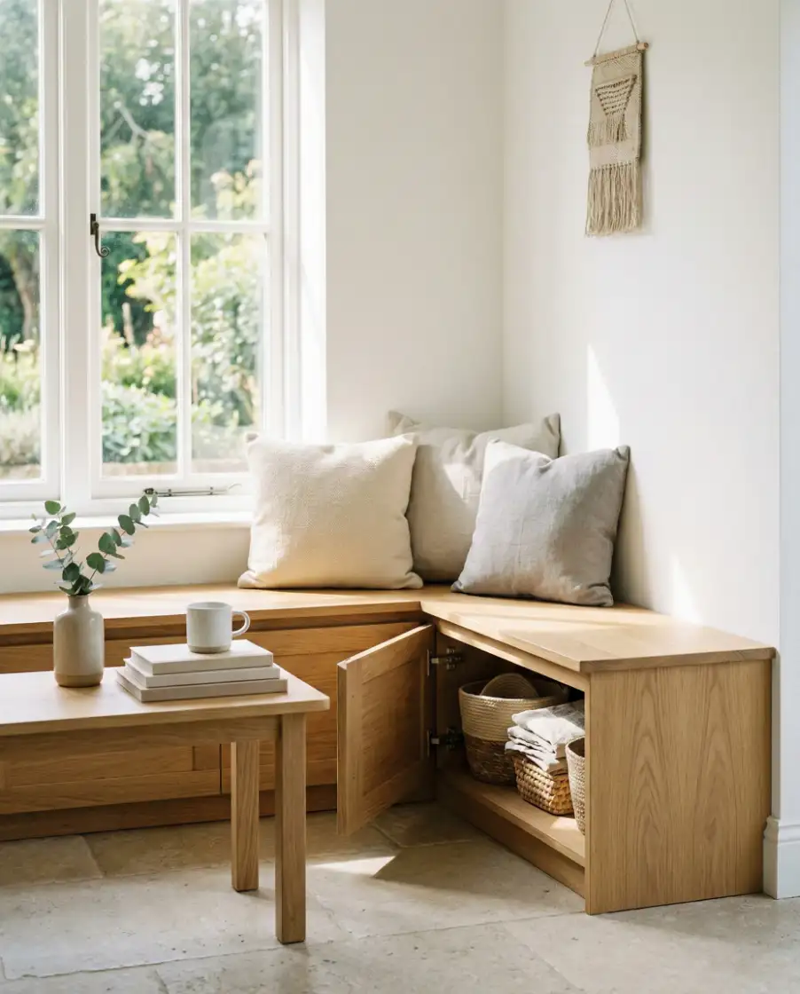 Scandinavian Breakfast Nook Storage 1