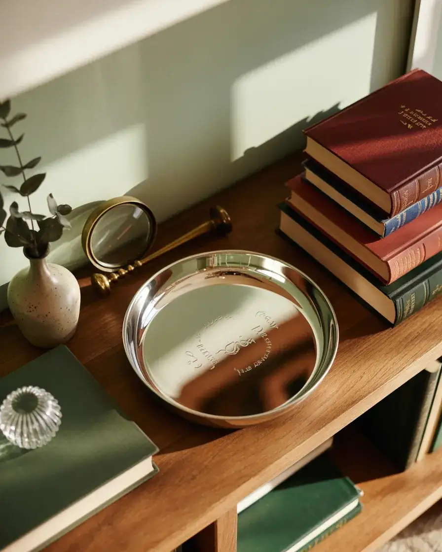Silver Tray Shelf Accent 1