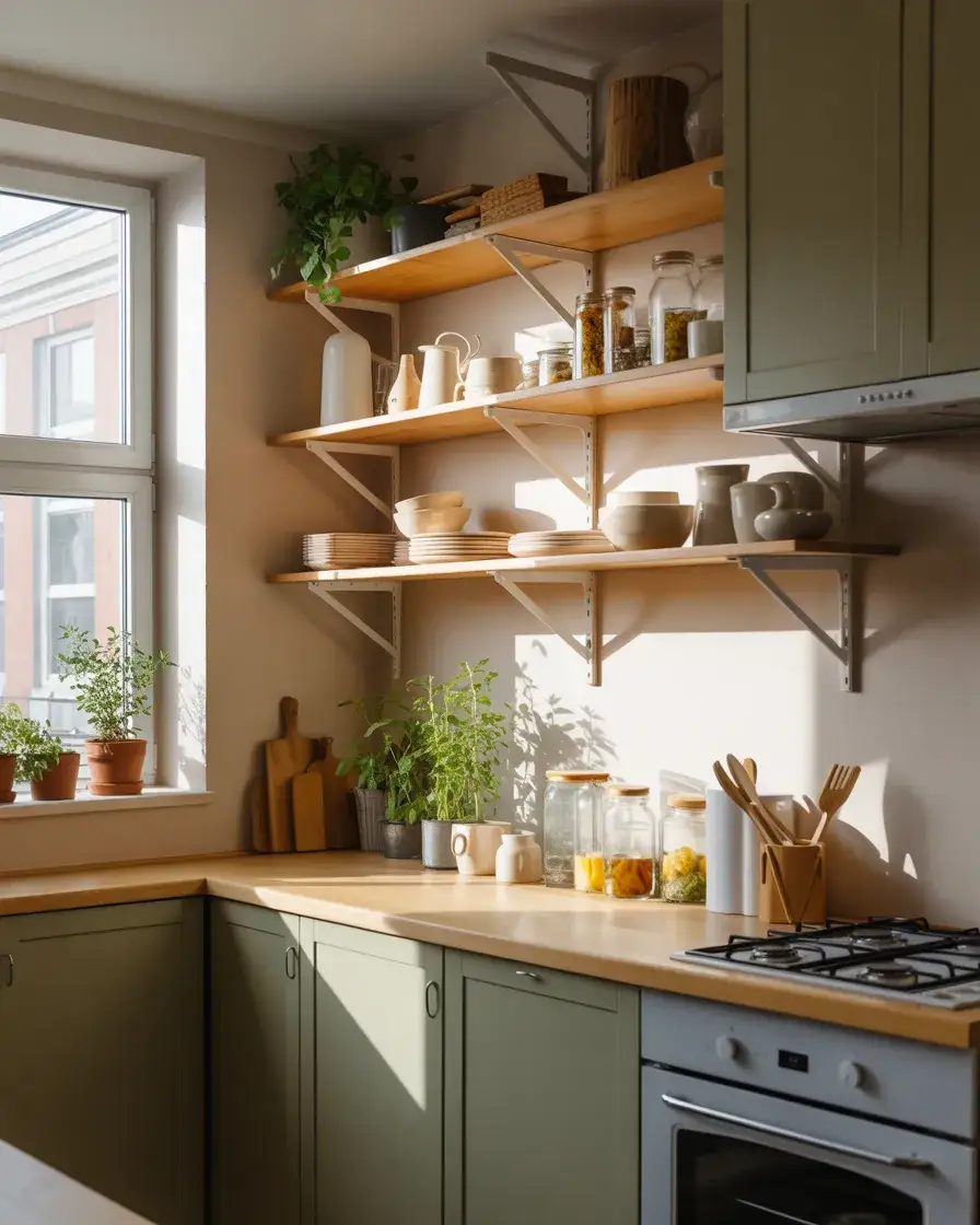 Simple Kitchen Shelf Styling 2