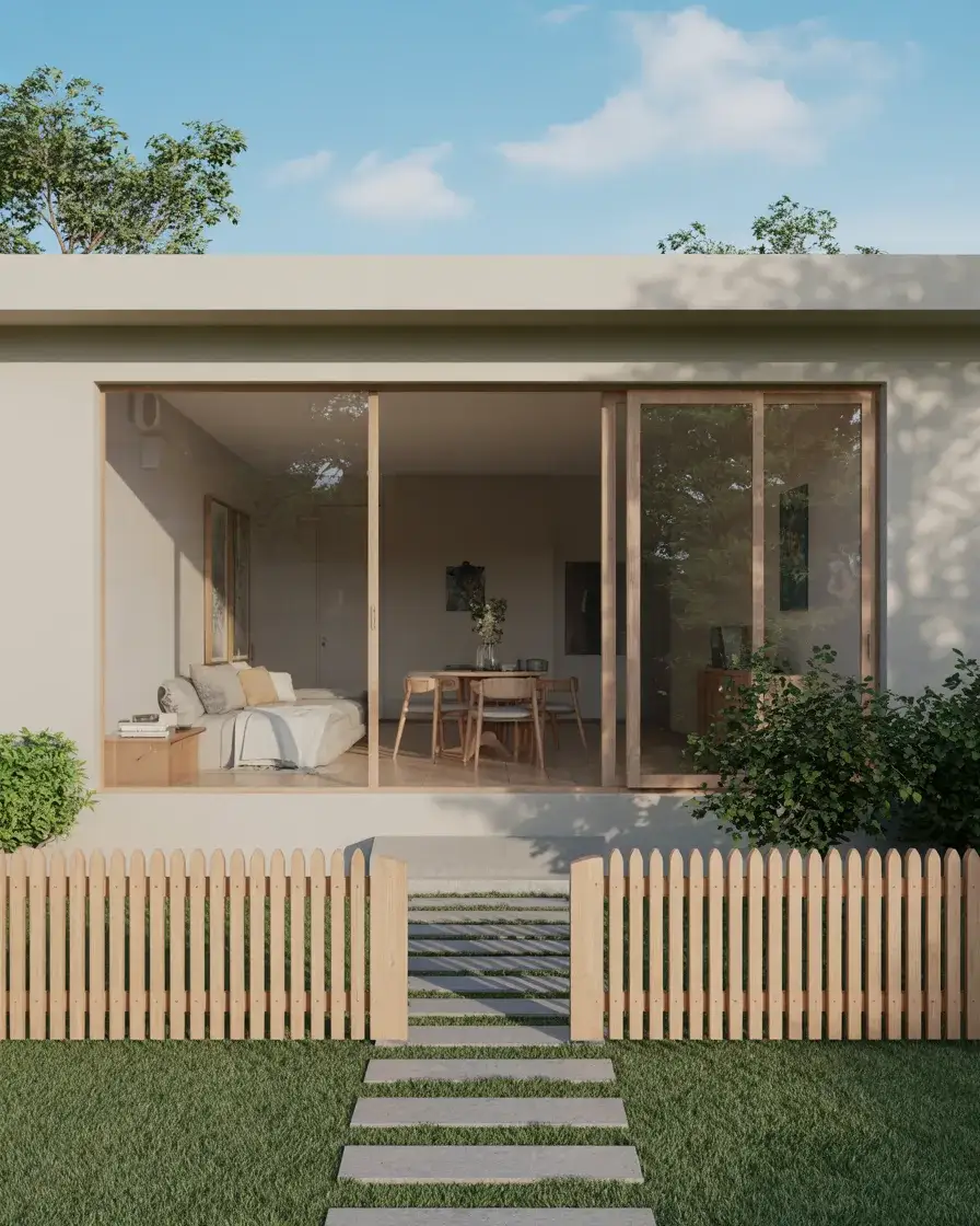 Simple Wooden Fence for Small Front Yard 2