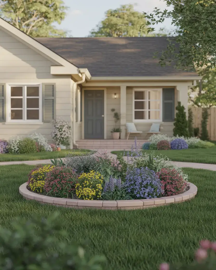 Small Front Yard Flower Island 1