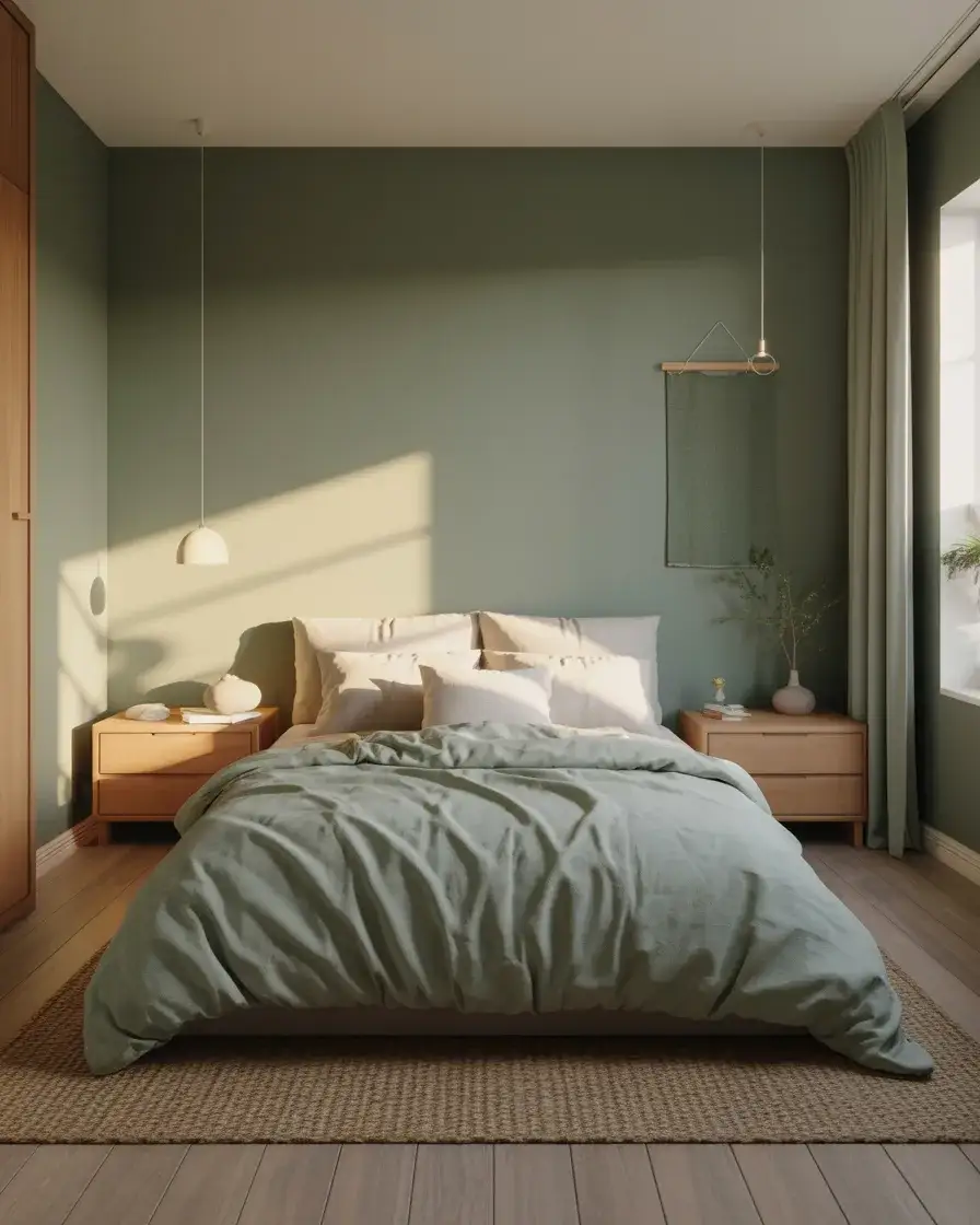 Small Green Bedroom Layout 1