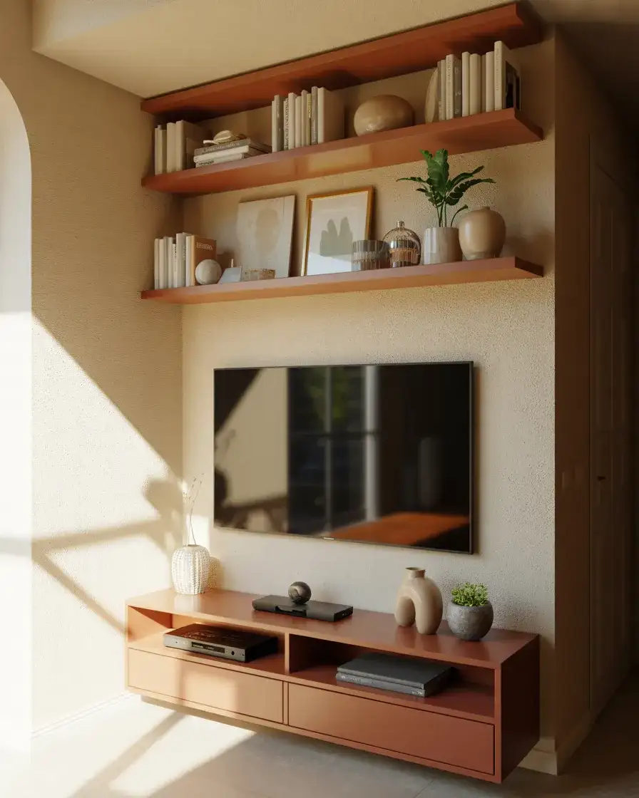 Small Living Room Corner TV Wall 2