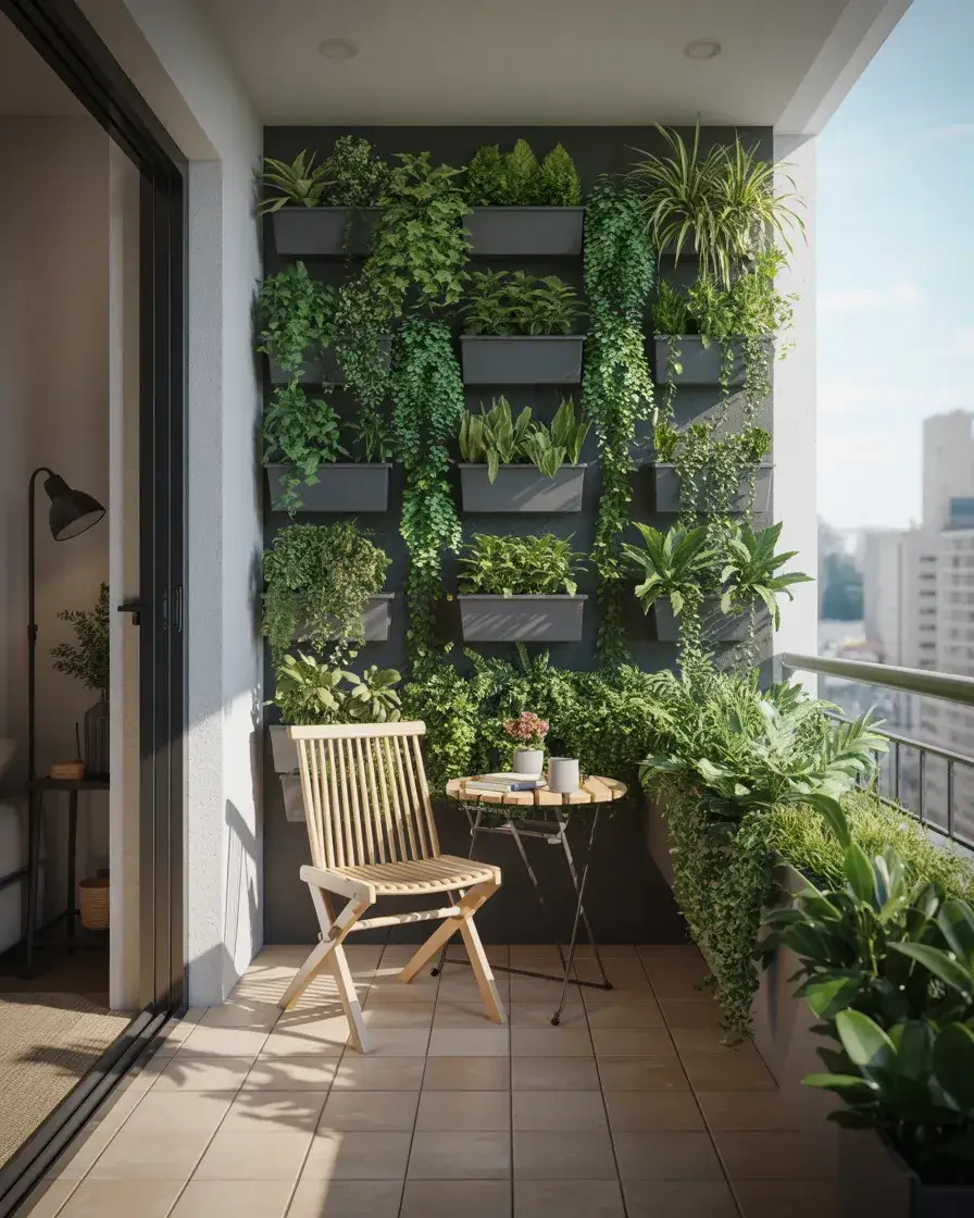 Small Patio Plant Wall 1