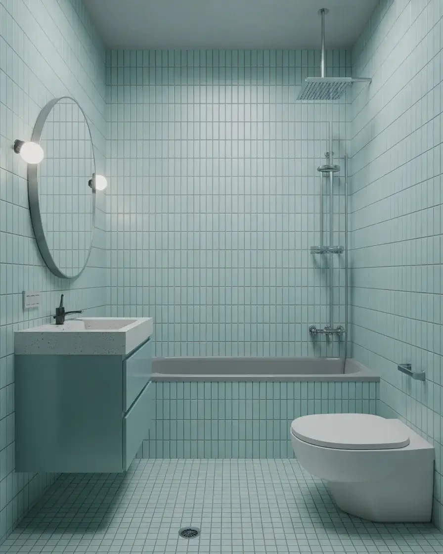 Soft Blue Modern Bathroom 2