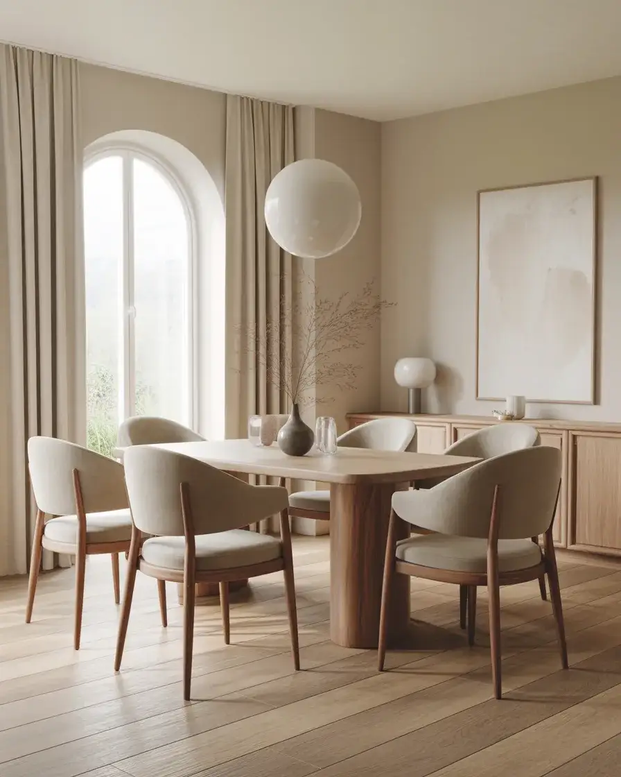 Soft Neutral Chairs for Calm Modern Dining Spaces 1