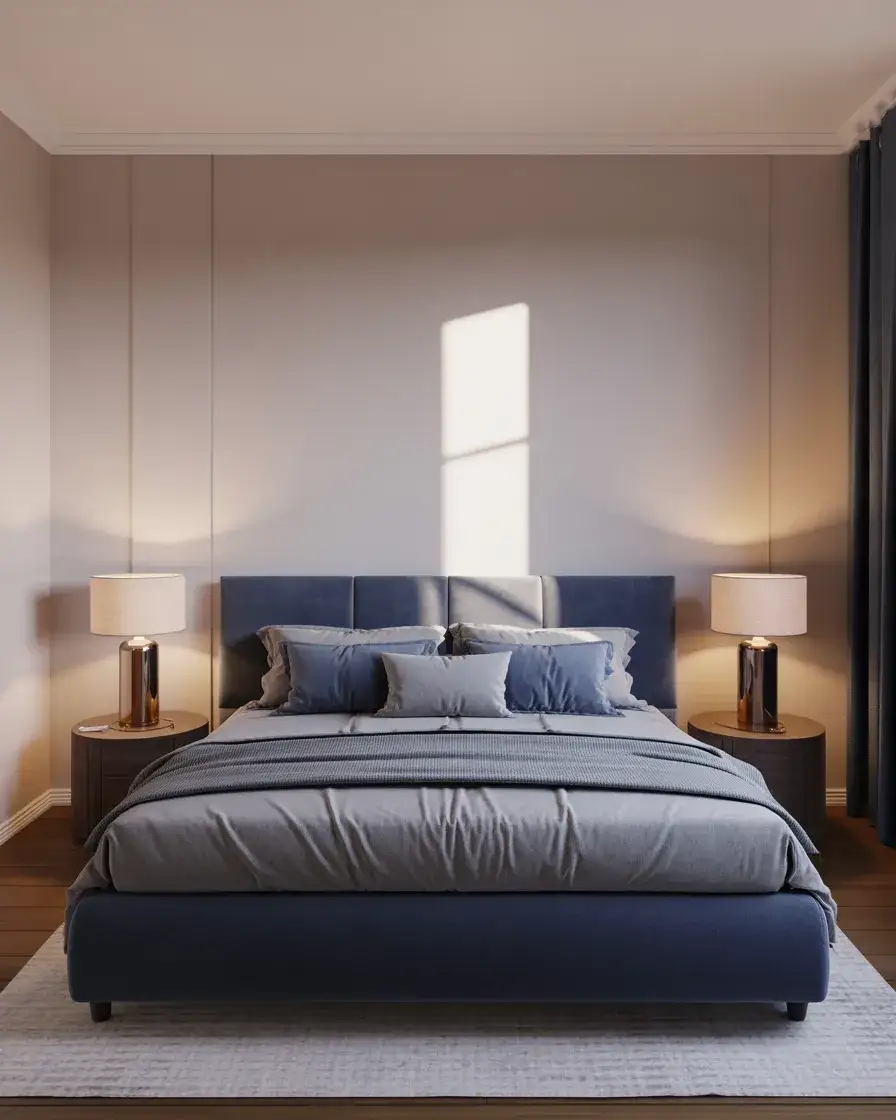 Sophisticated Navy Apartment Bedroom 2