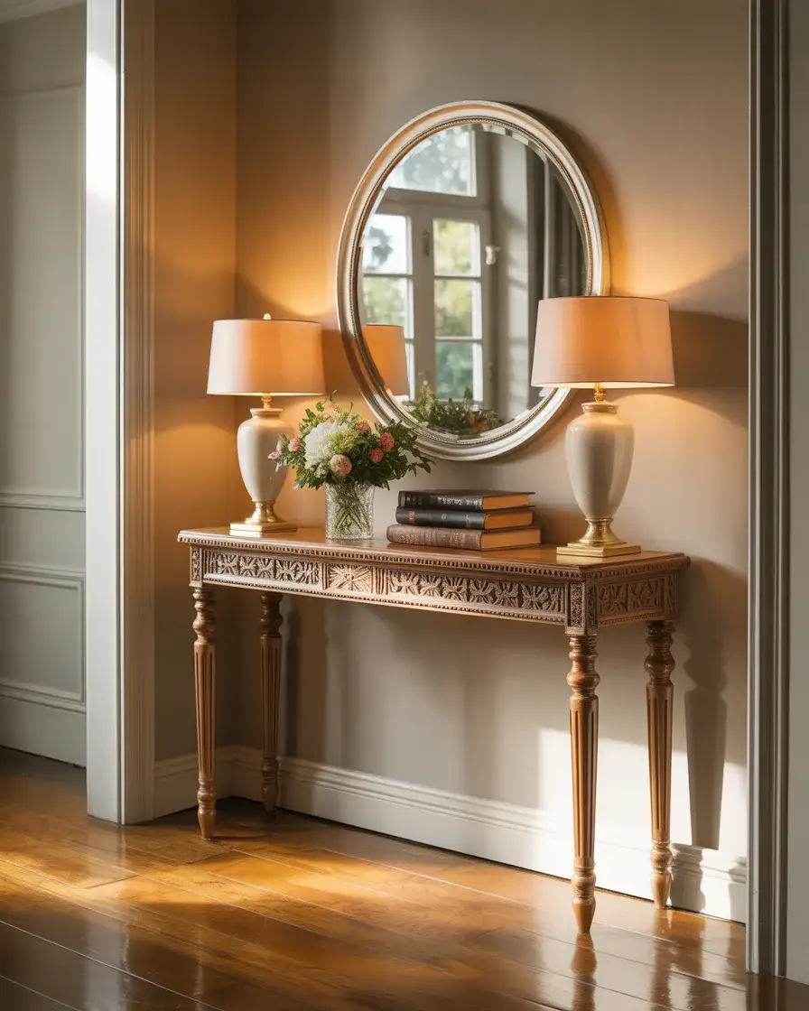 Traditional Entry Table with Classic Symmetry 1