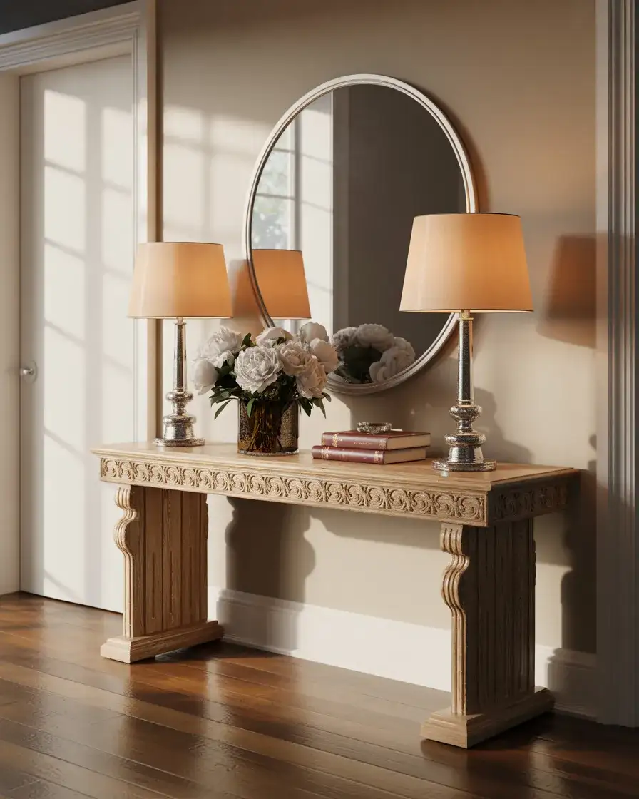 Traditional Entry Table with Classic Symmetry 2