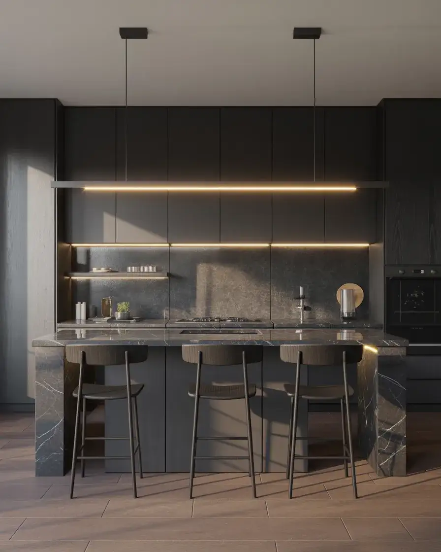 Ultra Modern Dark Kitchens 1
