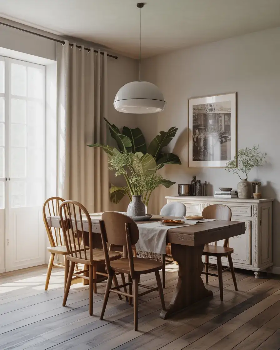 Vintage-Inspired Mismatched Dining Sets 2