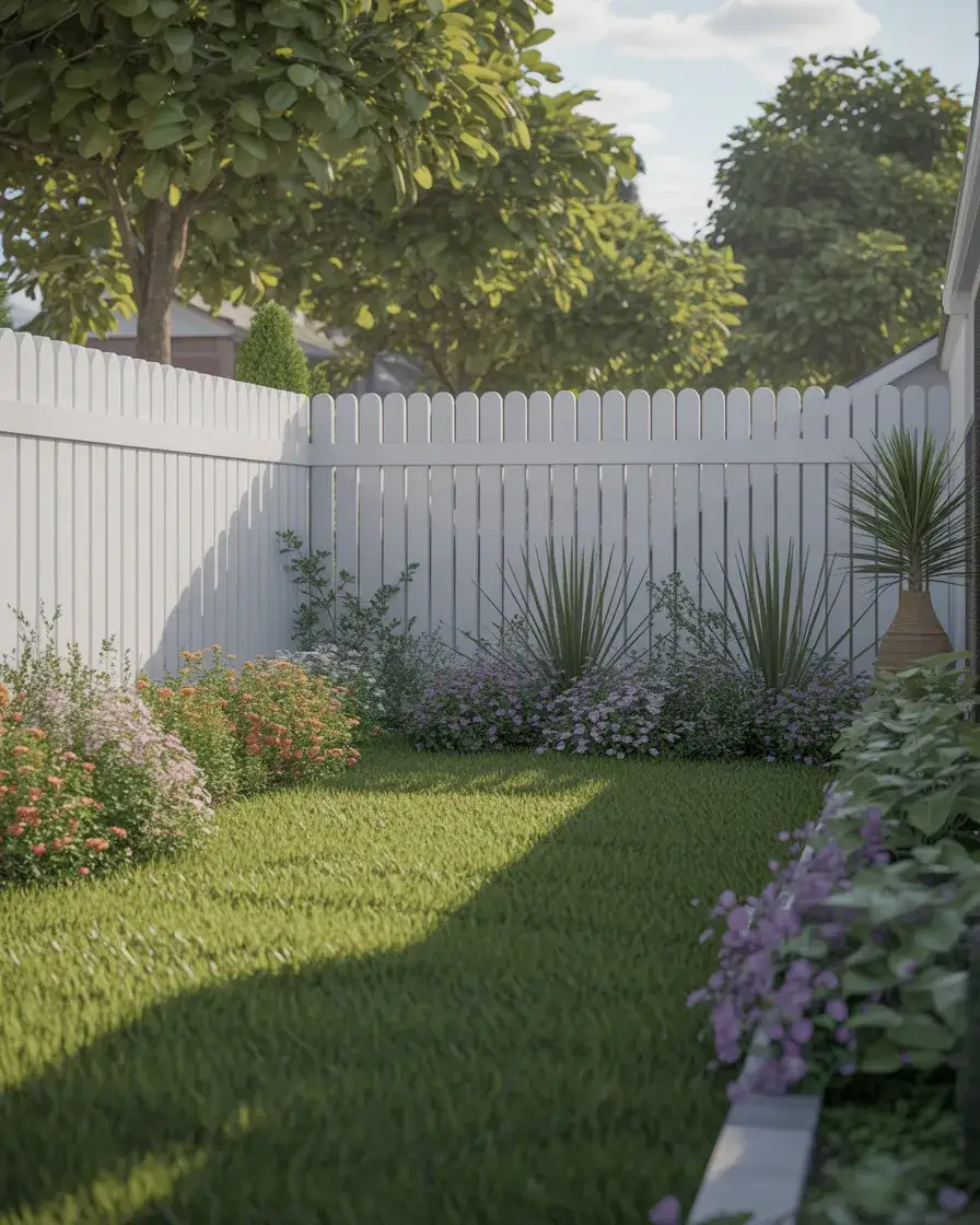 White Classic Privacy Fence 1