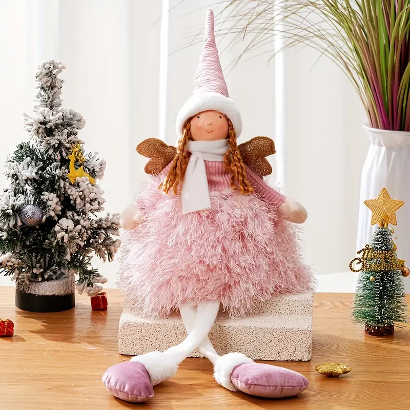 1 pink little girl angel elf fairy ornaments statue - Temu