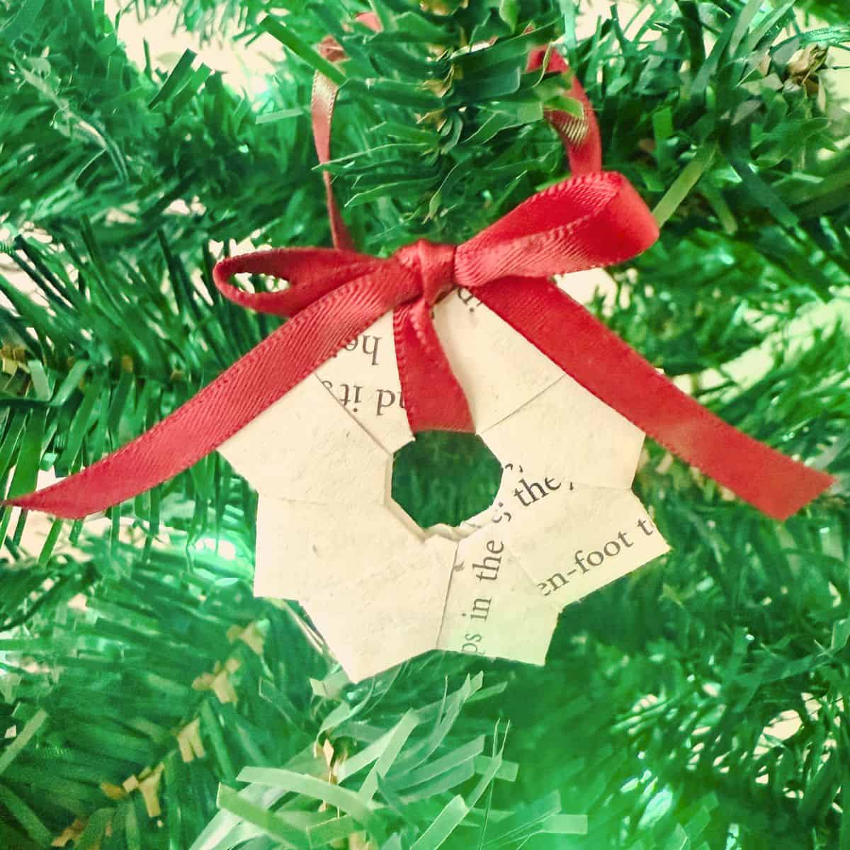10 DIY Folded Book Page Ornaments and Christmas Tree Toppers