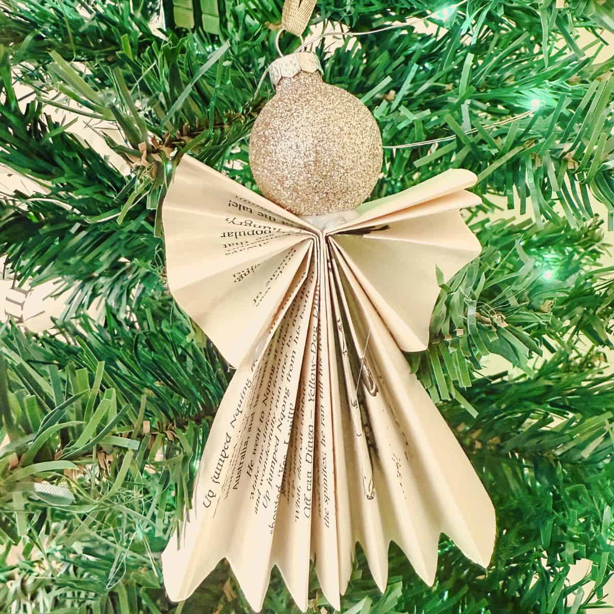 10 DIY Folded Book Page Ornaments and Christmas Tree Toppers