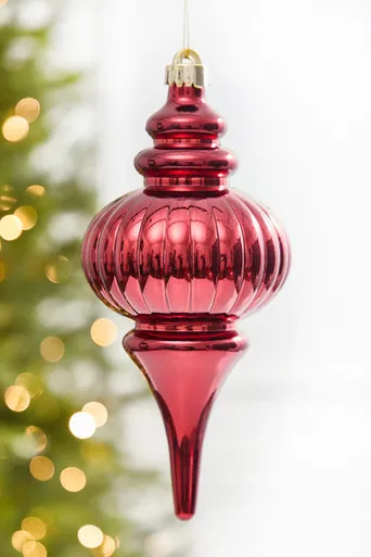 10' Metallic Burgundy Finial