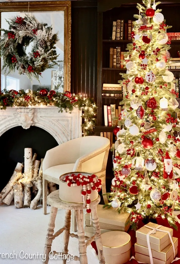 12 Trees of Christmas- Red & White - French Country Cottage