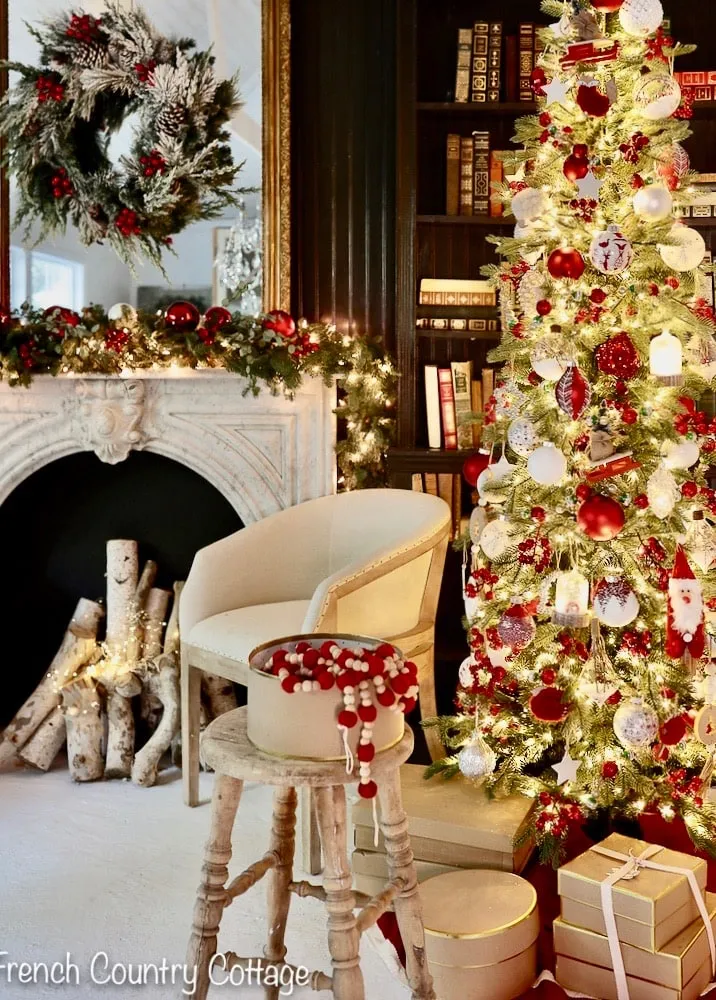 12 Trees of Christmas- Red & White - French Country Cottage