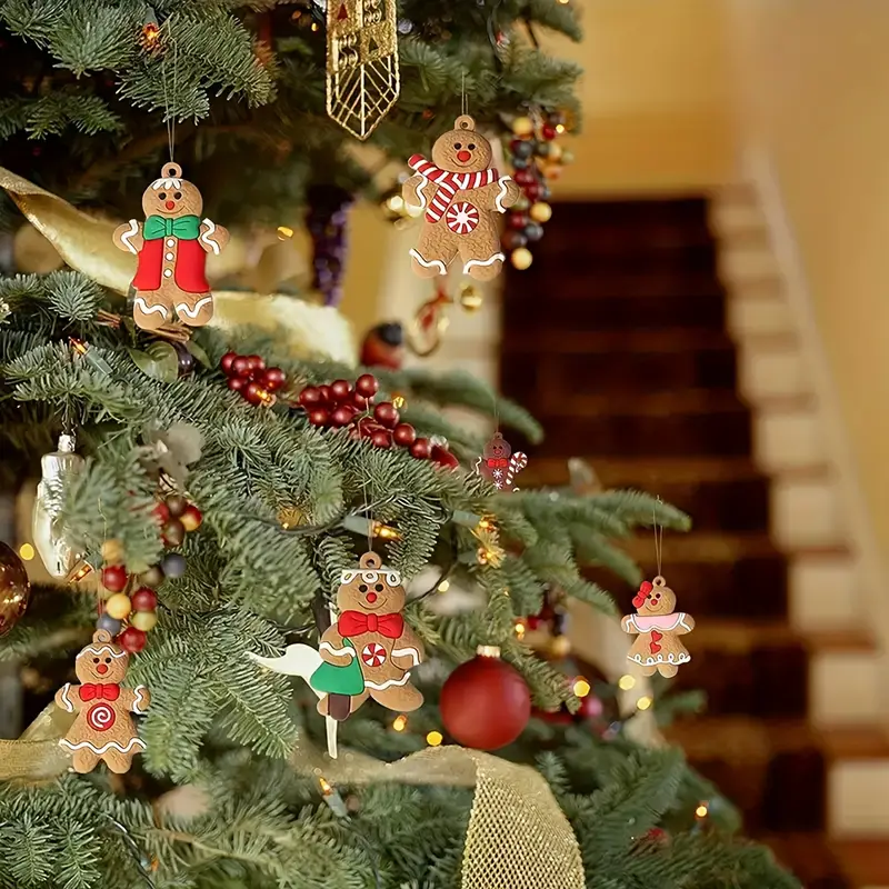 12pcs gingerbread christmas tree ornaments holiday - Temu Mauritius