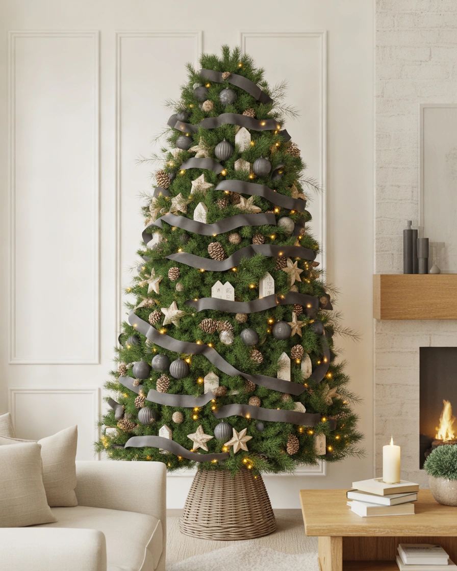 15 Farmhouse Christmas Tree Ideas for a Cozy, Rustic Holiday Home