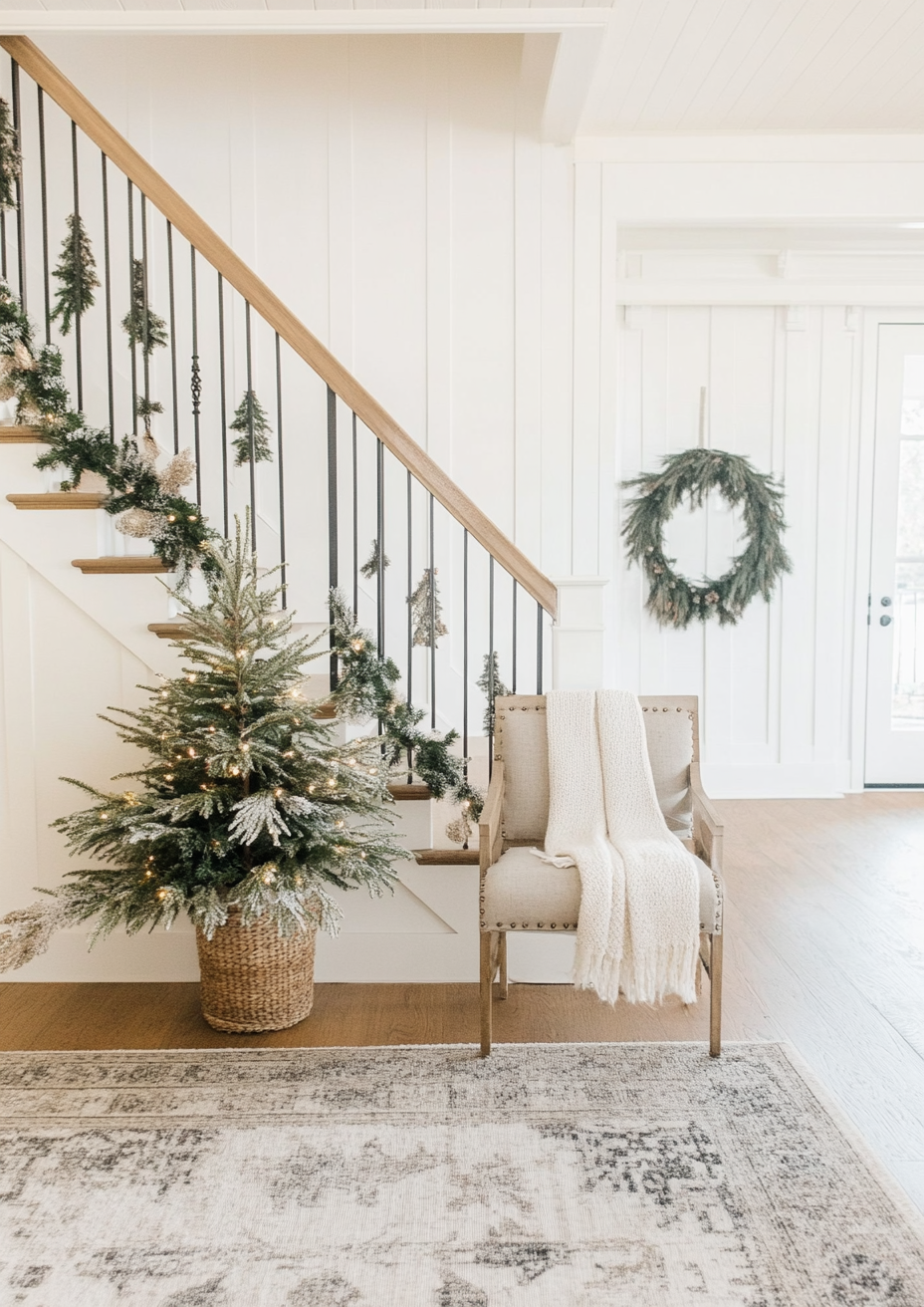 18 Christmas Stair Decor Ideas for an Effortlessly Elegant Holiday Look