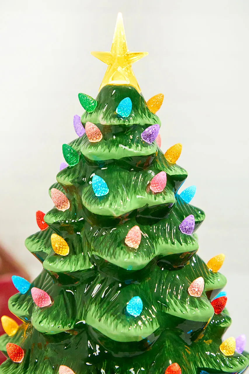 18' Nostalgic Ceramic Christmas Tree, Green