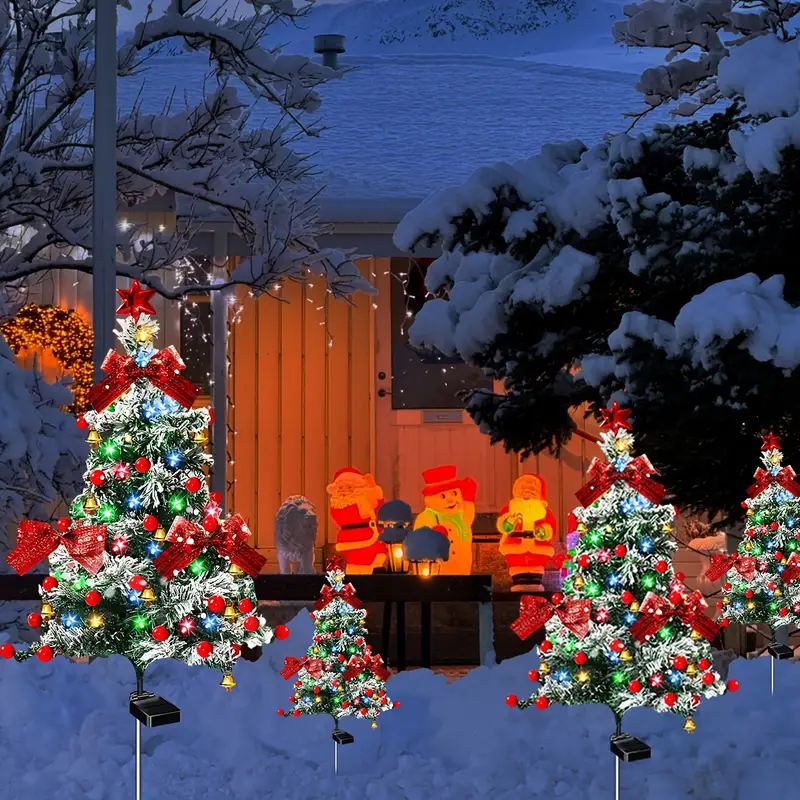 2 pack christmas tree solar garden stake lights - Temu Canada